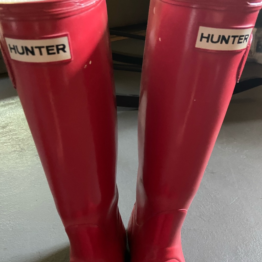 Red Hunter Rainboot - size 6/eu 37